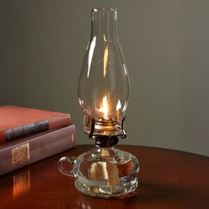 New In Box Vintage Glass Chamber Hurricane Oil Lamp – Rare Find